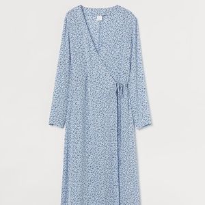 H&M Floral Wrap Midi Dress